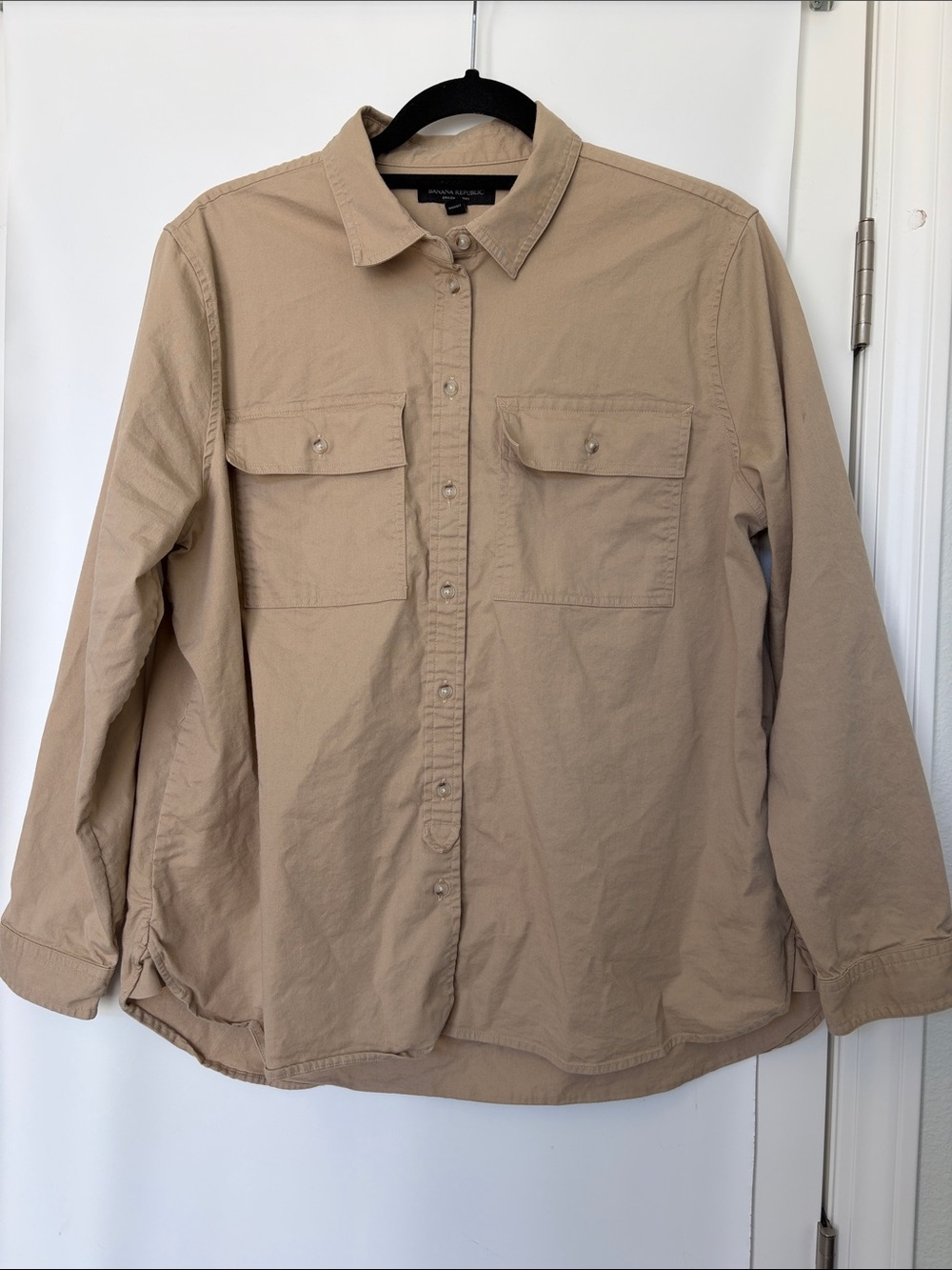 Banana Republic Dillon Tan Utility Button-Up Shirt Jacket L